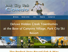 Tablet Screenshot of parkcityutahcondo.com